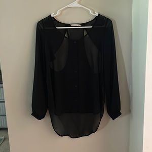 Sheer Black Top